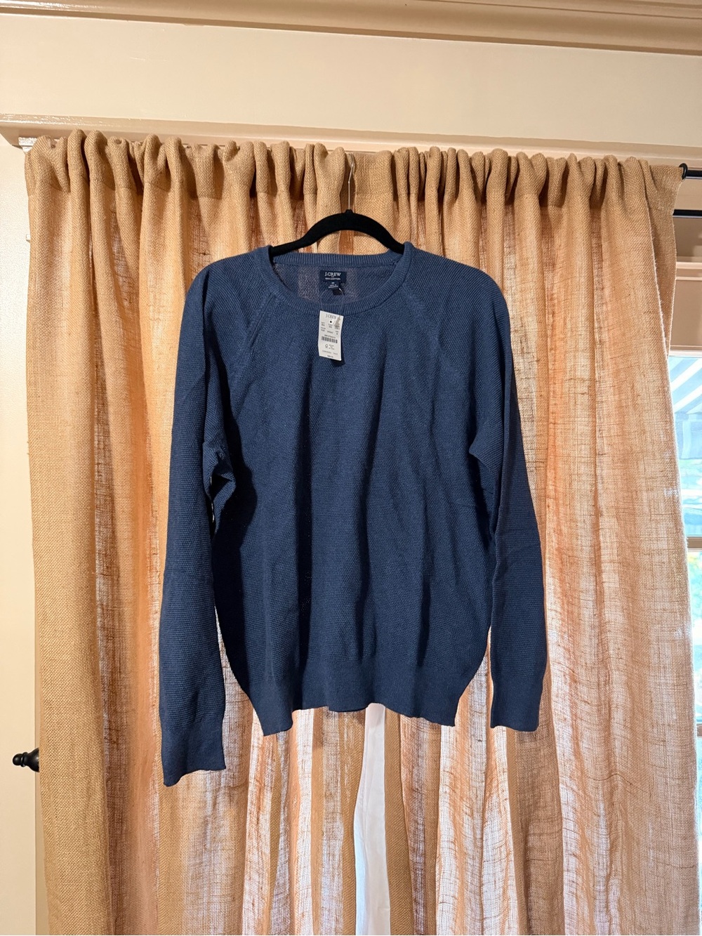 J. Crew Blue Cotton Crewneck Sweater Unisex | Men’s